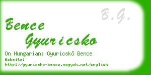 bence gyuricsko business card